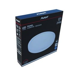 PAINEL LED SOBR 24W BIV RED 28CM BRANCA ALU