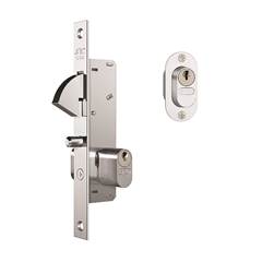 FECHADURA PERFIL INOX PARA PORTA DE CORRER EXTERNA 1008