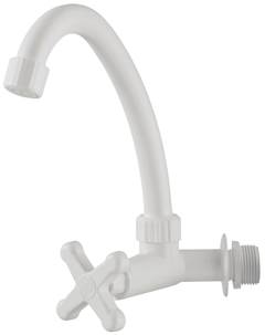 TORNEIRA PLASTICA 1/2” COZINHA PAREDE BRANCA BICA MOVEL PRATICA