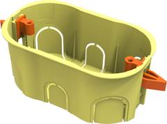 CAIXA LUZ PLASTICA 4X2 DRYWALL AMARELA