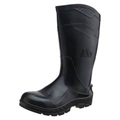 BOTA PVC CANO LONGO PRETA COM FORRO 35