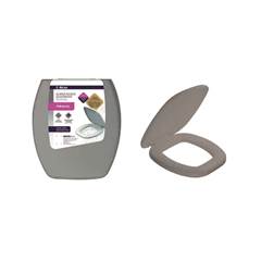 ASSENTO SANITÁRIO ALMOFADADO CINZA QUADRADO