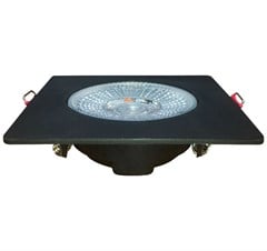 SPOT LED 05W BIVOLT QUADRADOO EMBUTIR PRETO 6500K LUZ BRANCA
