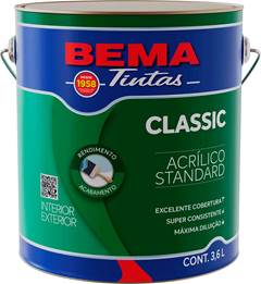 TINTA ACRÍLICA FOSCA 3,6LT CINZA CLARO CLASSIC