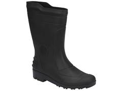 BOTA PVC CANO MÉDIO PRETA SEM FORRO 40