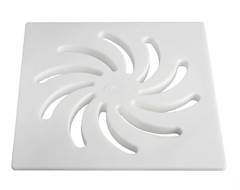 GRELHA PVC BRANCA QUADRADA 150X150MM SEM SUPORTE VORTICE