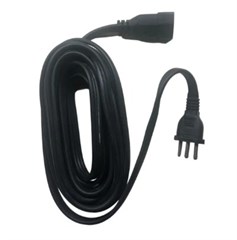 EXTENSÃO 05,0 METROS PRETA 1 TOMADA 2 PINO + TERRA PP 20A