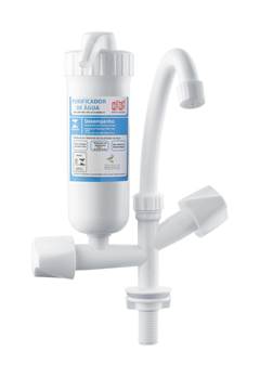 TORNEIRA PLASTICA 1/2” COZINHA MESA BRANCA BICA MOVEL COM FILTRO PLUS