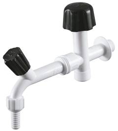 TORNEIRA PLÁSTICA 1/2” TANQUE E MAQUINA DE LAVAR PAREDE BRANCA