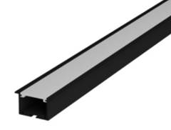 PERFIL PARA LED EMBUTIR PRETO 2,0M 24X08MM RISQUE