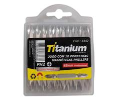 JOGO CHAVE BITS PHILIPS 1/4” 10PCS CR-V