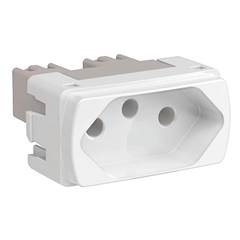 MODULO TOMADA 2 PINO + TERRA 10A MILUZ