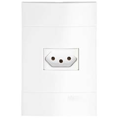 TOMADA 01 EMBUTIR BIPOLAR 2 PINO + TERRA 10A LUNARE