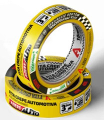 FITA CREPE AUTOMOTIVA AMARELA ADERE A128RA 48MMX40M