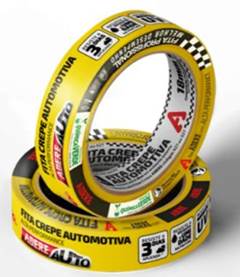 FITA CREPE AUTOMOTIVA AMARELA ADERE A128RA 48MMX40M