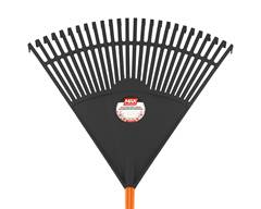 VASSOURA JARDIM PLASTICA FIXA 26 DENTES COM CABO 120CM