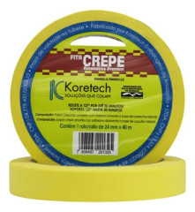FITA CREPE PAPEL AUTOMOTIVA 124 MIC 24 MILIMETROS POR 40 METROS 1/32 AMA