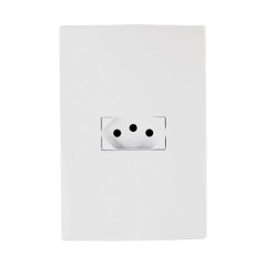 CONJUNTO DE INTERRUPTOR COM 1 TOMADA DE EMBUTIR 2P+T DE 10A LINHA I9