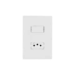 CONJUNTO DE INTERRUPTOR COM 1 SIMPLES E UMA TOMADA 2P+T 10A LINHA I9