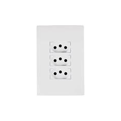 CONJUNTO DE INTERRUPTOR COM 3 TOMADA DE EMBUTIR 2P+T DE 20A LINHA I9