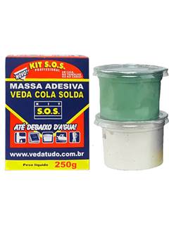 ADESIVO EPOXI 250G KIT SOS SECAGEM RAPIDA CINZA