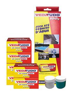 ADESIVO EPOXI 100G VEDATUDO  SECAGEM RAPIDA CINZA