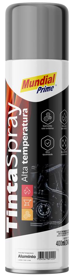 TINTA SPRAY ALTA TEMP 400ML ALUMINIO