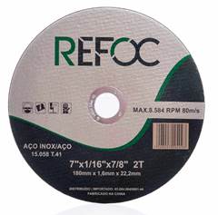DISCO CORTE 07 X 1/8 X 7/8” 2 TELAS REFOC