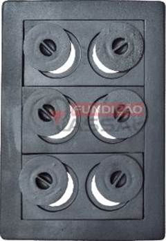 CHAPA FOGÃO 6 FUROS ECONÔMICA COM TAMPA