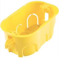 CAIXA LUZ PLÁSTICA 4X2 DRYWALL AMARELA