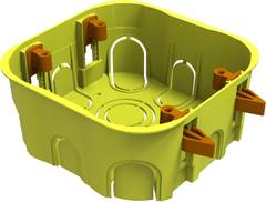 CAIXA LUZ PLASTICA 4X4 DRYWALL AMARELA
