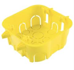 CAIXA LUZ PLÁSTICA 4X4 DRYWALL AMARELA