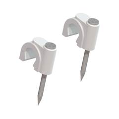 GRAMPO RIFIX CABO COAXIAL BRANCO 10MM COM 15 UNIDADES