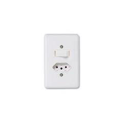 CONJUNTO DE INTERRUPTOR COM 1 INTERRUPTOR PARALELO E UMA TOMADA 2P+10 10A LINHA STYLUS