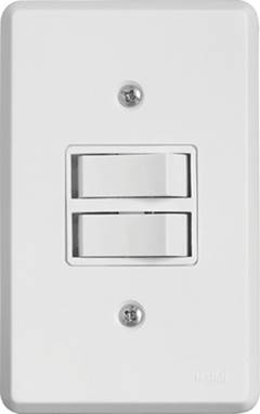 CONJUNTO DE INTERRUPTOR COM 2 SIMPLES DE 6A LINHA PRATIKA