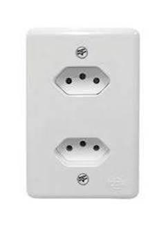CONJUNTO DE INTERRUPTOR COM 2 TOMADA DE EMBUTIR 2P+T DE 10A LINHA STYLUS