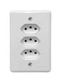 CONJUNTO DE INTERRUPTOR COM 3 TOMADA DE EMBUTIR 2P+T DE 10A LINHA STYLUS