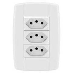 CONJUNTO DE INTERRUPTOR COM 3 TOMADA DE EMBUTIR 2P+T DE 20A LINHA LEV