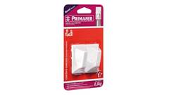 GANCHO ADESIVO PLÁSTICO BRANCO 0,3KG 04PC PR2508