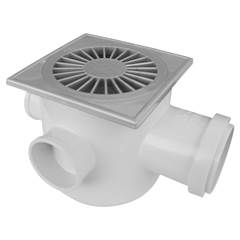 CAIXA SIFONADA REDONDA BRANCA 100X100X50MM