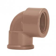 JOELHO 90 SOLDÁVEL 28MMX01” ÁGUA QUENTE CPVC LISO ROSCA