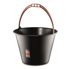 BALDE PLÁSTICO PARA CONCRETO 10L PRETO REFORÇADO