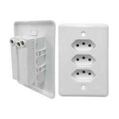 CONJUNTO DE INTERRUPTOR COM 3 TOMADA DE EMBUTIR 2P+T DE 20A LINHA STYLUS