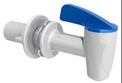 TORNEIRA PLÁSTICA 1/2” PARA FILTRO BRANCA E AZUL ALAVANCA