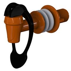 TORNEIRA PLÁSTICA 1/2” PARA FILTRO MARRON E PRETA AUTOMATICA INFERIOR