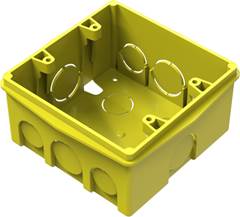 CAIXA LUZ PLASTICA 4X4 AMARELA
