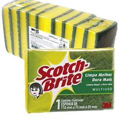 ESPONJA MULTIUSO VERDE/AMARELA C/10UN SCOTCH-BRITE