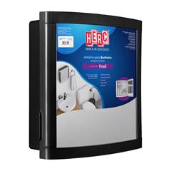 ARMÁRIO PARA BANHEIRO 34,0X33,0X11,0CM PRETO COM 2 UNIDADES