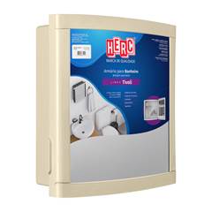 ARMÁRIO PARA BANHEIRO 33,8X33,6X21,5CM BEGE COM 2 UNIDADES