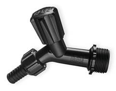 TORNEIRA PLASTICA 1/2” JARDIM PRETA COM BICO 1128